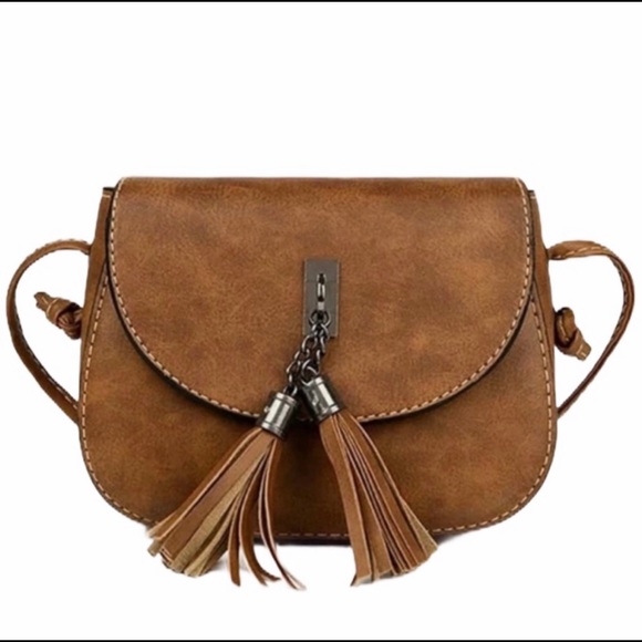 BOHO STYLE VEGAN LEATHER CROSSBODY MINI BAG - Picture 3 of 9